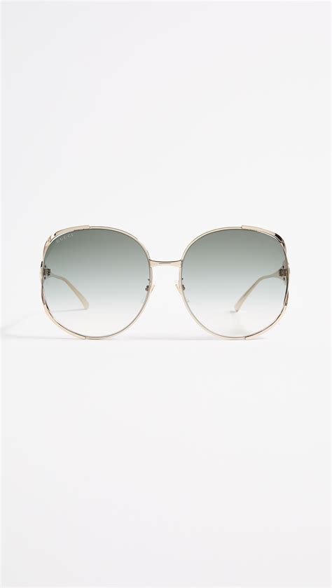 gucci urban folk oval sunglasses 505.00|gucci 56mm round sunglasses.